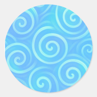 Ocean Waves of Pastel Dreams – 1.5" Round Stickers
