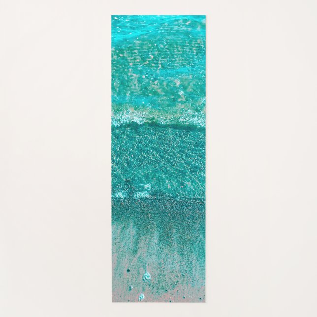 Ocean Waves on Sand Yoga Mat (Front)