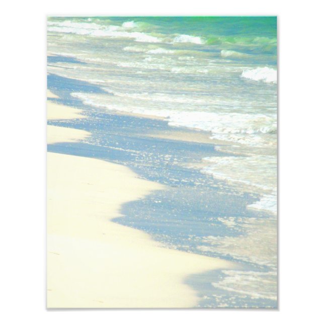 Ocean Waves on the Beach Photo Print (Front)