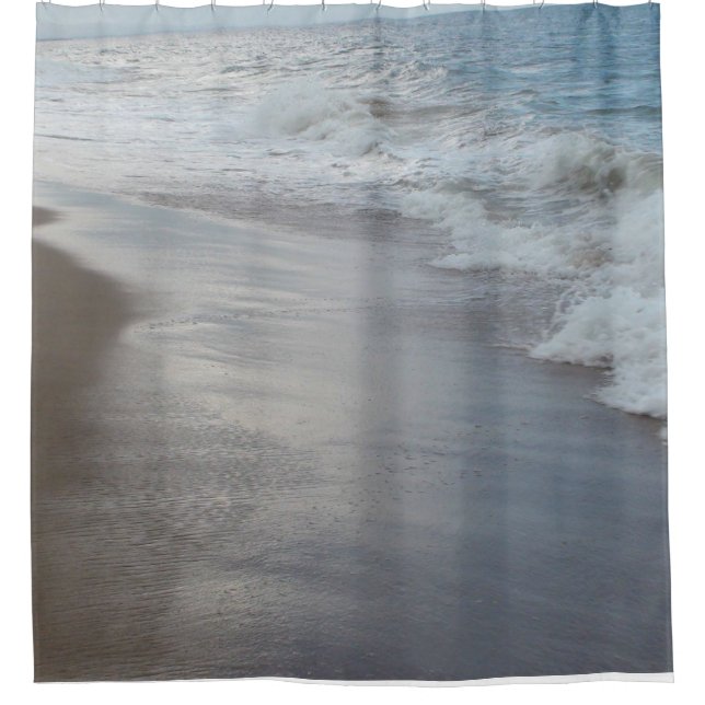 Ocean Waves on the Beach Shower Curtain (Front)
