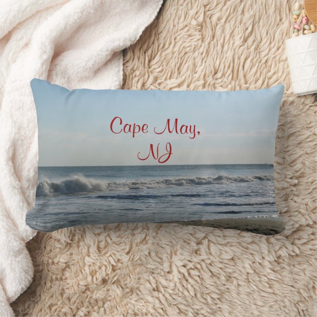 Ocean Waves & Sand Cape May, NJ  Pillow (Blanket)