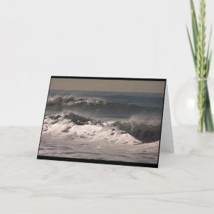 Ocean Waves Sea Light Beach Greeting Card