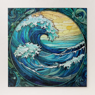 Ocean Waves Stained Glass Puzzle