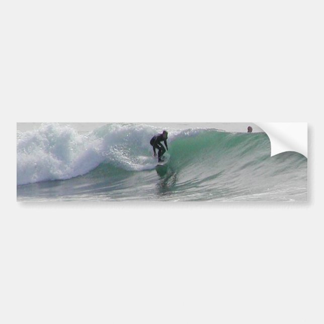 Ocean Waves Surfing Surfers Bumper Sticker (Front)
