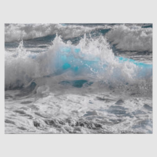 ocean waves tissue paper