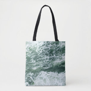Ocean waves tote bag