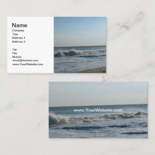 Ocean Waves Upload Photos Business Card