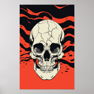 Ocean Waves Watercolor Poster Print