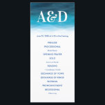 Ocean Waves Watercolor Wedding Program, Blue Program<br><div class="desc">Modern. Elegant. This stationary suite uses clean lines,  classic typefaces,  and a blue waves watercolor painting to create an elegant look for your special day.</div>