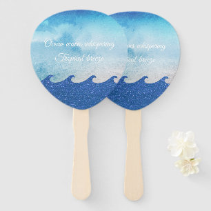 Ocean Waves Whispering Hand Fan