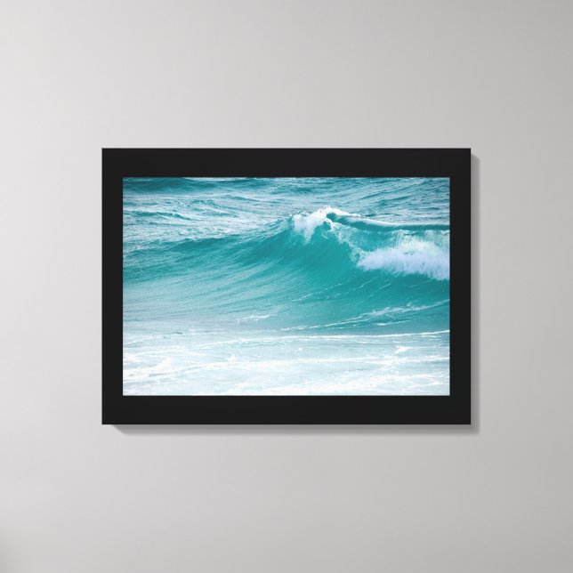 ocean waves wrapped canvas (Front)