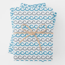 Ocean Waves Wrapping Paper Set of 3