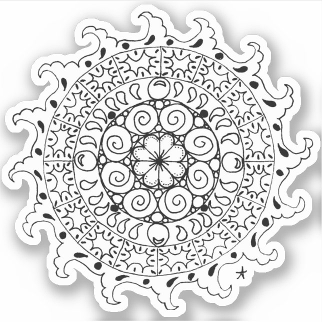 Ocean waves zen mandala (Front)