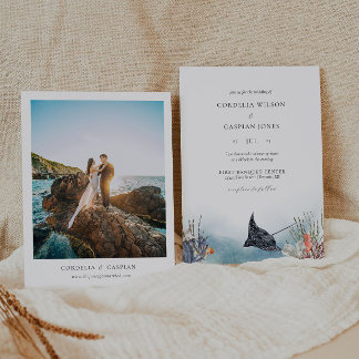 Ocean Wedding Invitations Under the Sea Watercolor