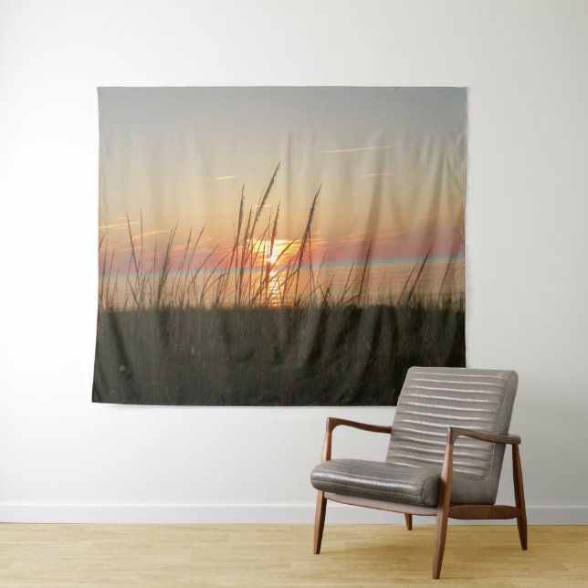 Ocean Weeds Blowing in the Wind Sunset Tapestry (In Situ (Horizontal))