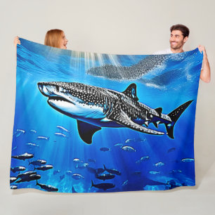 Ocean Whale Shark Giant Swimming Fleece Blanket