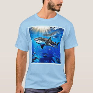 Ocean Whale Shark Giant Swimming T-Shirt