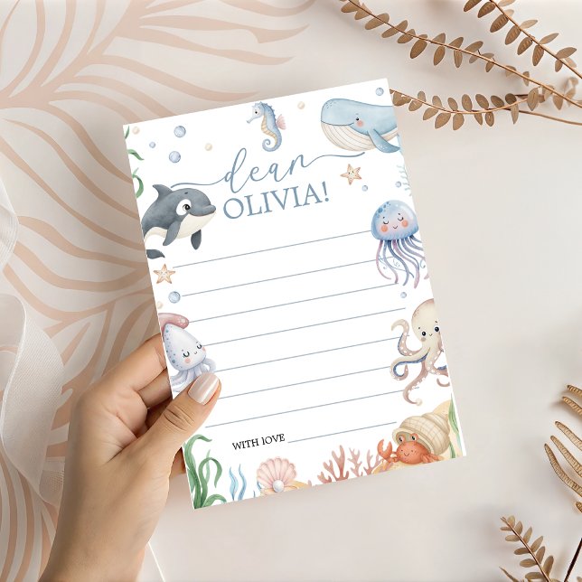 Ocean Whale Time Capsule Message Card (Creator Uploaded)