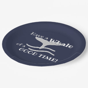 Ocean Whale's Tale of a Good Time Paper Plate