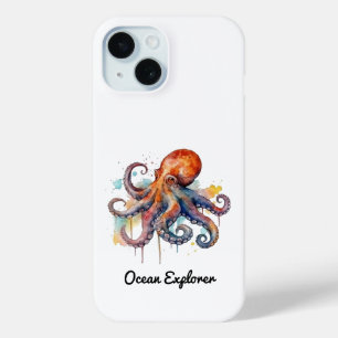 Ocean Whimsy: Colourful Octopus iPhone 15 Case