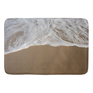 Ocean Whitewash on Beach Bathroom Mat