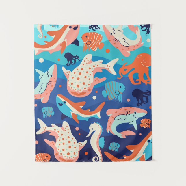 Ocean Wonders Tapestry (Front)