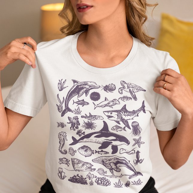 Ocean Wonders – Vintage Sea Life T-Shirt (Creator Uploaded)
