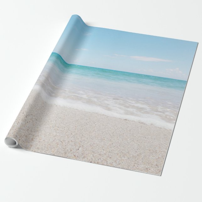 Ocean Wrapping Paper Beach Wedding Ocean I Light (Unrolled)
