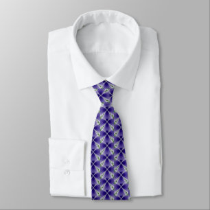 Ocean X Fractal Abstract - purple green Tie