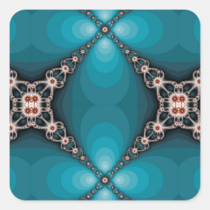Ocean X Fractal Design Square Sticker