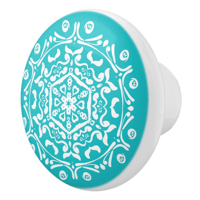Oceana Mandala Ceramic Knob (Right)
