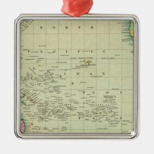 Oceana Or Pacific Ocean Metal Tree Decoration