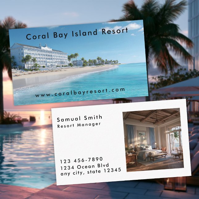 Oceanfront Hotel / Resort  Business Card (Creator Uploaded)