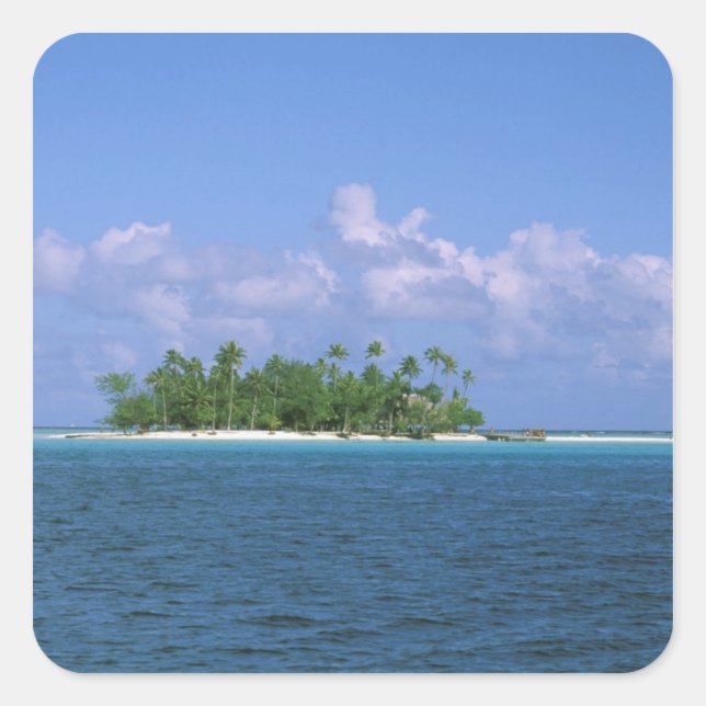 Oceania, French Polynesia, Tahiti. Small Square Sticker (Front)
