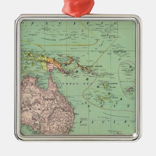 Oceania, Malaysia Metal Tree Decoration (Front)