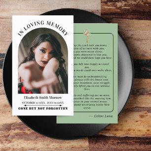 Oceania Simple Funeral Memorial Prayer Photo Card 