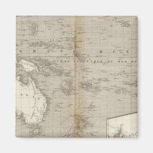 Oceania uncolored map magnet