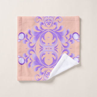 Oceanic Bloom: Purple Wave Harmony / Stylish Art  Bath Towel Set
