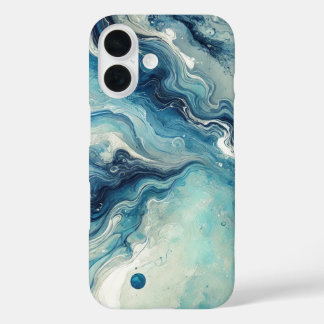 Oceanic Blue Abstract iPhone Case