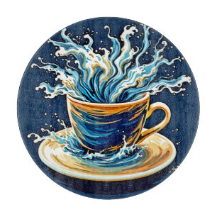 Oceanic Coffee Splash Cutting Board
