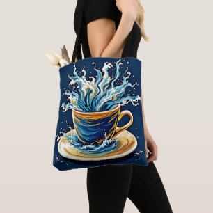 Oceanic Coffee Splash Tote Bag