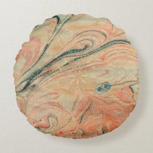 Oceanic Coral Round Throw Pillow