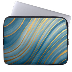"Oceanic Gold Flow Laptop Sleeve