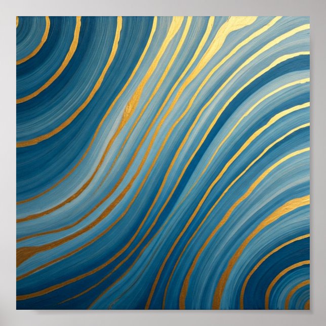 "Oceanic Gold Flow Poster (Front)