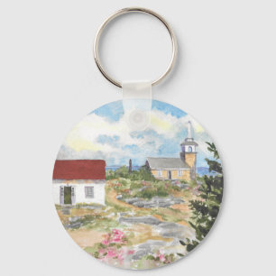 Oceanic Hotel on Star Island View Key Ring