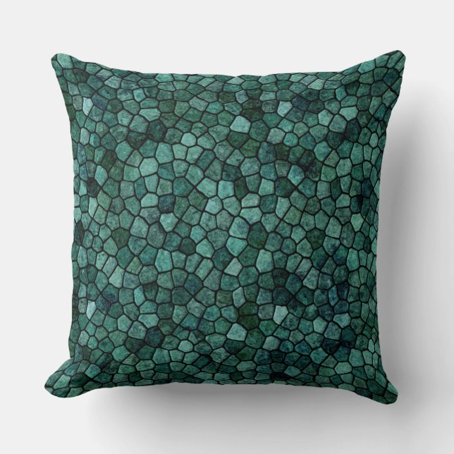 Oceanic Mosaic Crust Texture Abstract Pattern Cushion (Front)