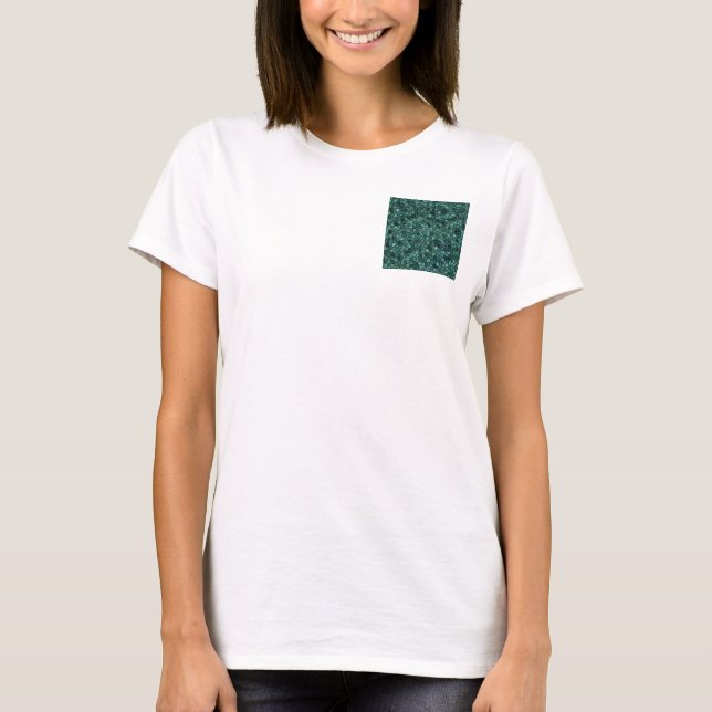 Oceanic Mosaic Crust Texture Abstract Pattern T-Shirt (Front)