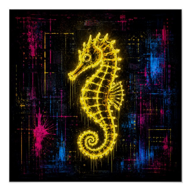 Oceanic Seahorse Poster (Front)