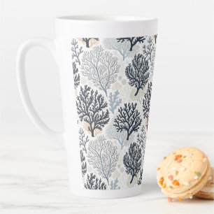 Oceanic Vibes Botanical Corals Latte Mug