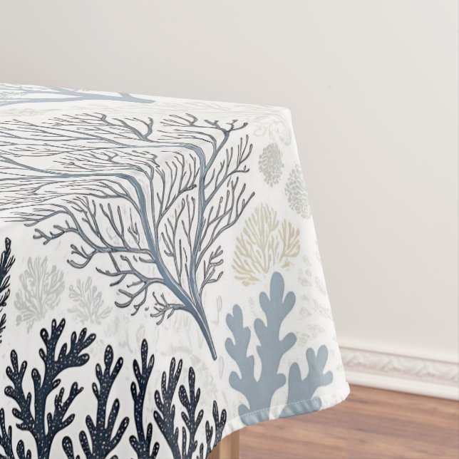 Oceanic Vibes Botanical Corals Tablecloth (In Situ)